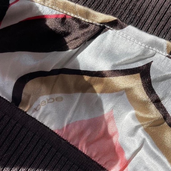 Bebe Satin and Knitted Y2K Halter Top - Picture 4 of 4